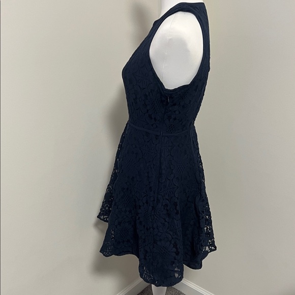 LC Lauren Conrad Elegant Navy Lace Dress - Picture 2 of 5